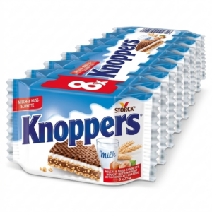 wafelki knoppers mleczno orzechowe 8 pack 8x25g wafle chrupiące storck de