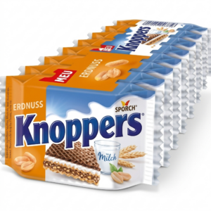 wafelki knoppers erdnuss 8 pack 200g wafle z orzechami ziemnymi storck de