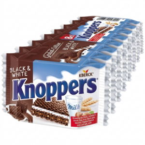 wafelki knoppers black & white 8 pack 200g limitowana edycja z niemiec de