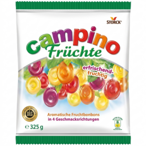cukierki owocowo owocowe storck campino 325g truskawkowe landrynki de